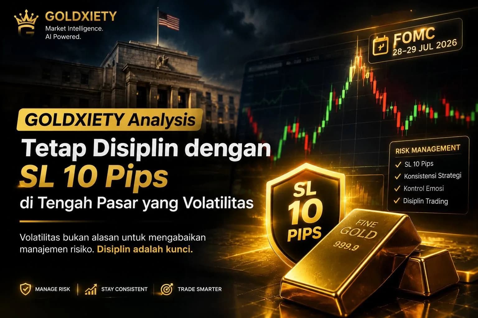 GOLDXIETY Analysis: Tetap Disiplin dengan SL 10 Pips di Tengah Pasar yang Volatil